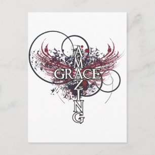 Carte Postale Amazing grace christian cross