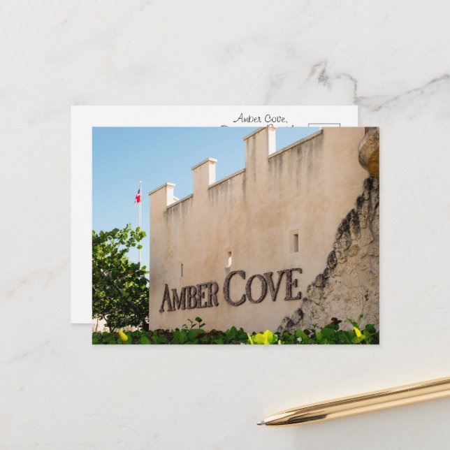 Carte Postale Amber Cove Dominican Republic | Caribbean Port (Devant/Arrière en situation)