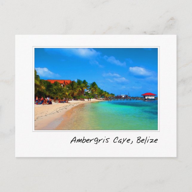 Carte Postale Ambergris Caye Belize Destination Voyage (Devant)