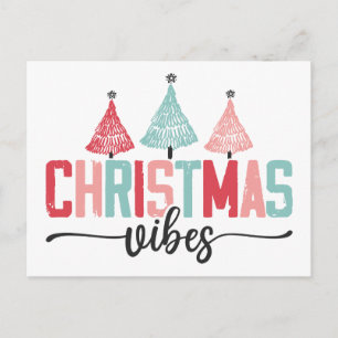 Carte Postale Ambiance de Noël - Conception d'arbre de fête