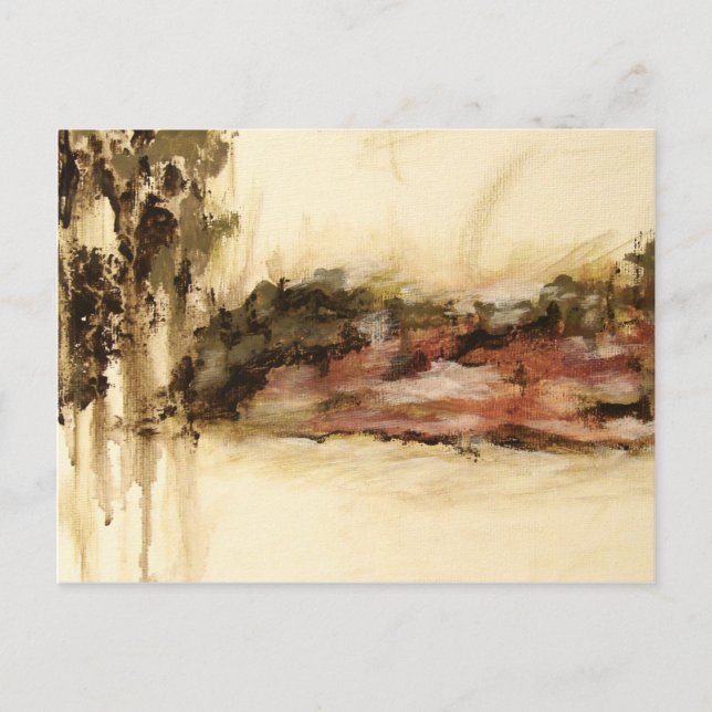 Carte Postale Ambiguë, Abstrait Décharges d'Art Paysage Peinture (Devant)