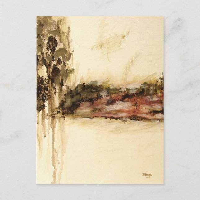 Carte Postale Ambiguë, Abstrait Décharges d'Art Paysage Peinture (Devant)