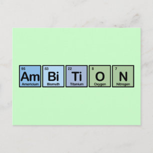 Carte Postale Ambition faite d'éléments