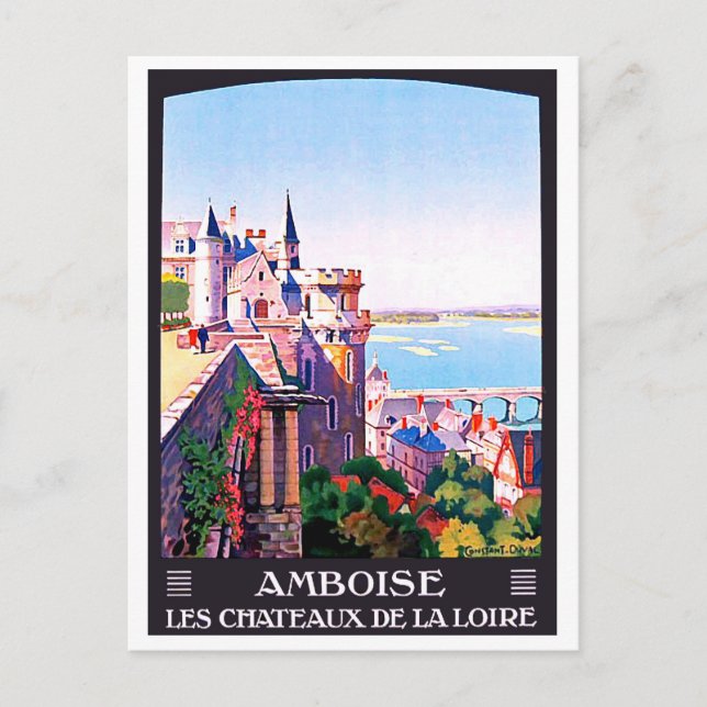 Carte Postale Amboise, château médiéval, France (Devant)