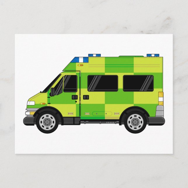 Carte Postale Ambulance de dessin (Devant)