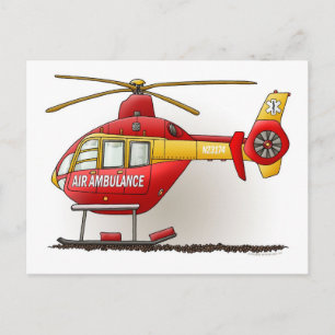 Carte postale Ambulance d'hélicoptère