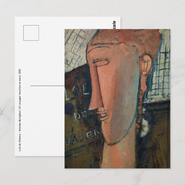 Carte Postale Amedeo Modigliani - Lola de Valence (Devant / Derrière)