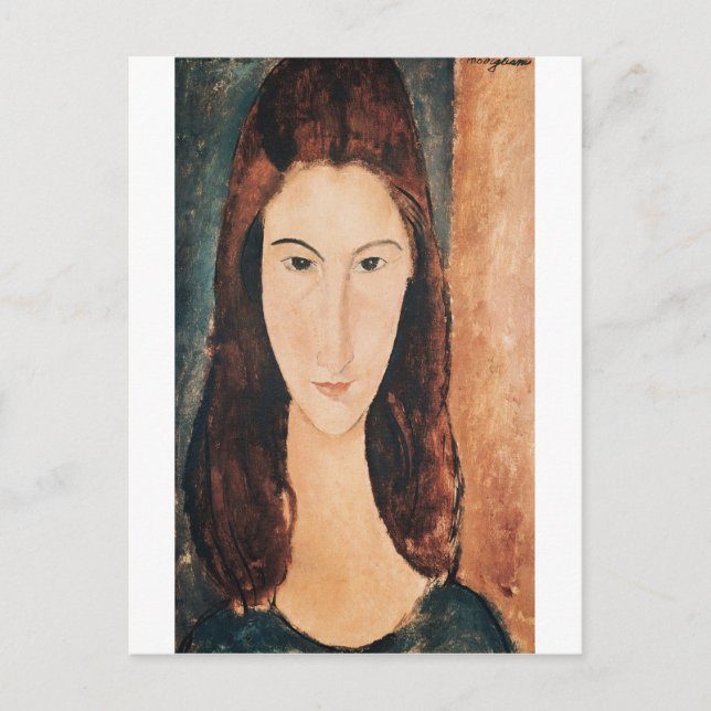 Carte Postale Amedeo Modigliani - Portrait D'Une Jeune Fille (Devant)