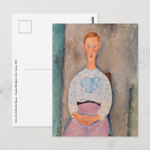 Carte Postale Amedeo Modigliani - Une fille avec une blouse Polk