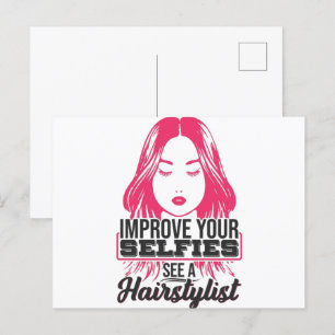 Carte Postale Améliorez Vos Selfies Voir Hairstylist
