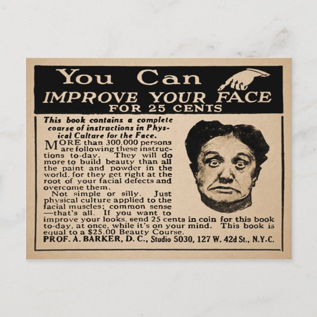 Carte Postale Améliorez votre publicité faciale (Devant)