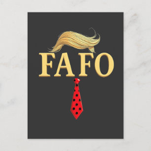 Carte Postale Américain Donald Trump FAFO USA Drapeau patriotiqu