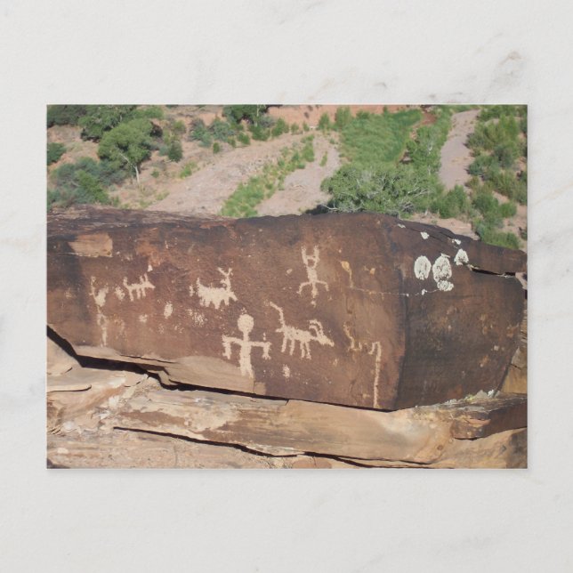 Carte postale américaine historique Petroglyphes # (Devant)