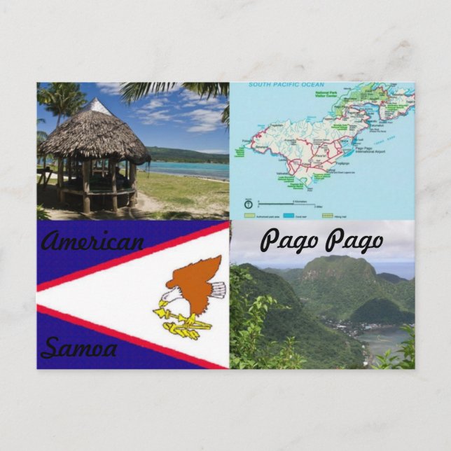 Carte postale américaine, Samoa, Pago Pago (Devant)
