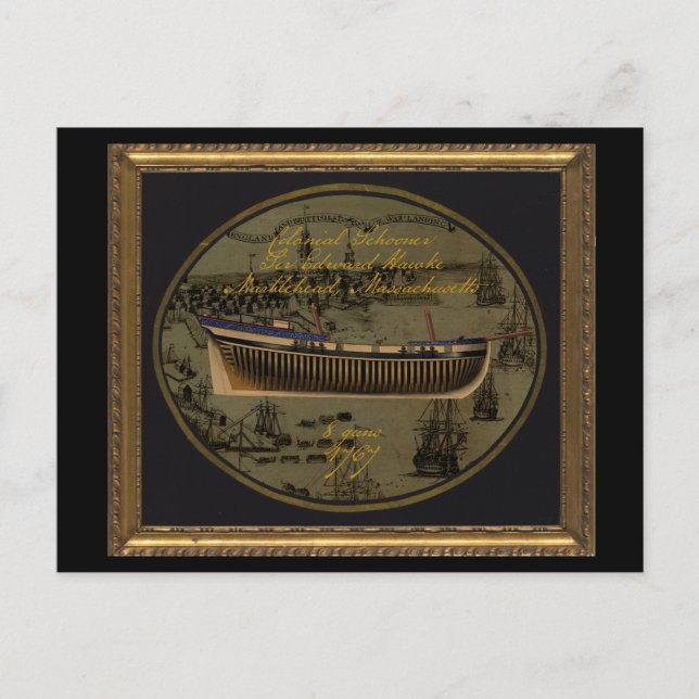 Carte Postale American Colonial Schooner Sir Edward Hawke (Devant)