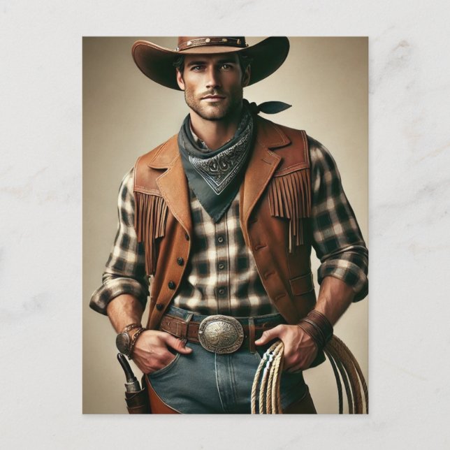Carte Postale American Cowboy (Devant)