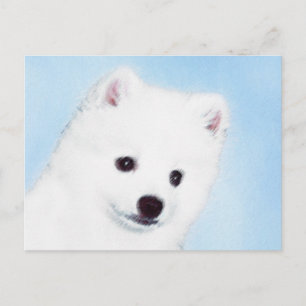 Carte Postale American Eskimo Dog Painting - Original Dog Art
