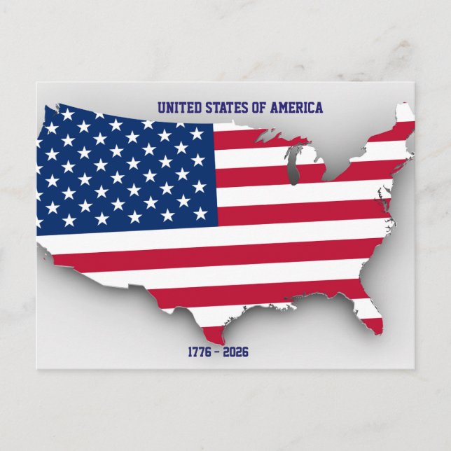 Carte Postale American Flag 250 Anniversary 1776-2026 (Devant)