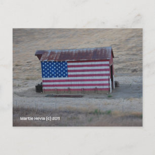 Carte Postale American Flag Grange