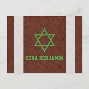 Carte Postale American Football Bar Mitzvah Merci