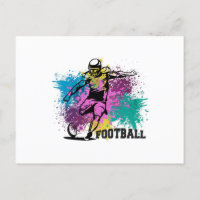American Football Grungy Couleurs Splashes
