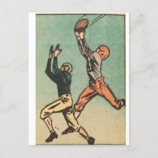 Carte Postale American Football Vintage découpe bande dessinée