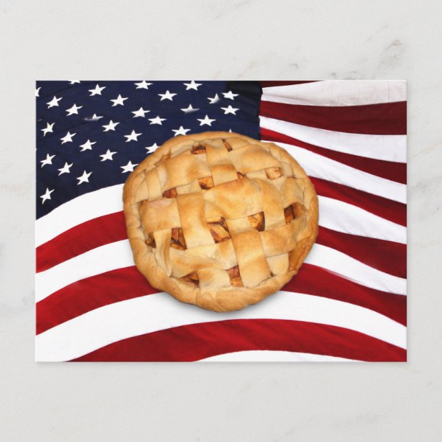 Carte Postale American Pie (Pomme Pie avec drapeau américain) (Devant)