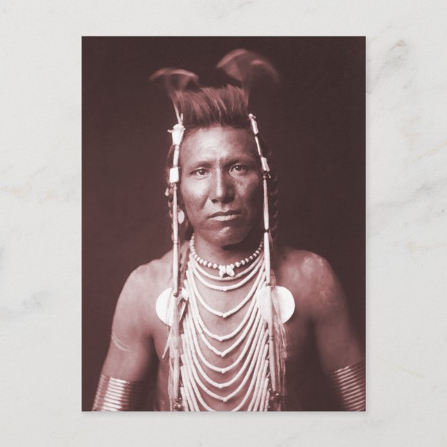 Carte Postale Amérindien, Ben Long Ear (Devant)