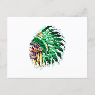 Carte Postale Amérindiens featehhhoutte