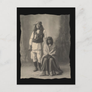 Carte Postale Amérindiens vintages Henry Wilson et Wife Moja