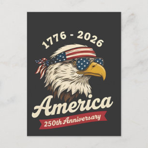 Carte Postale Amérique 250e anniversaire USA Aigle Oiseau 1776 2