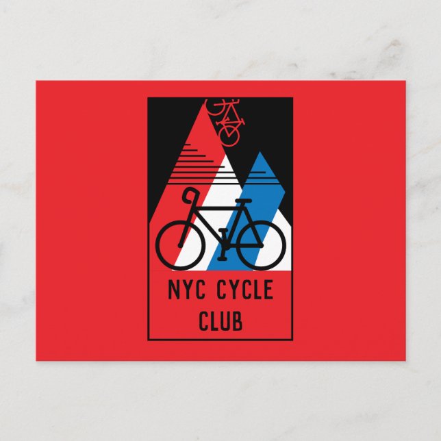 Carte Postale Amérique cycliste (Devant)