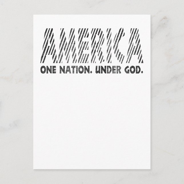Carte Postale amérique, une nation sous dieu, t-shirt américain (Devant)