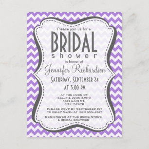 Carte Postale Amethyst Purple Chevron