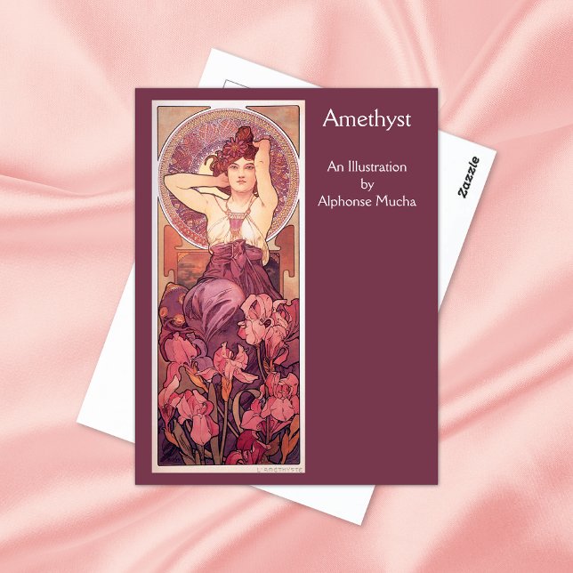Carte Postale Améthyste pierres précieuses Alphonse Mucha (Créateur téléchargé)