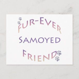 Carte Postale Ami pour toujours Samoyed