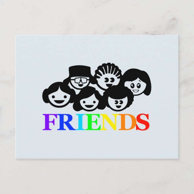 Carte postale "Amis" (Devant)