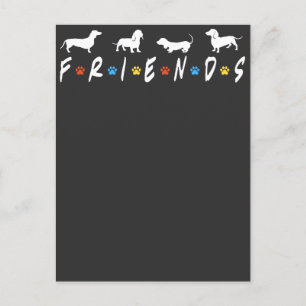 Carte Postale Amis dachshund