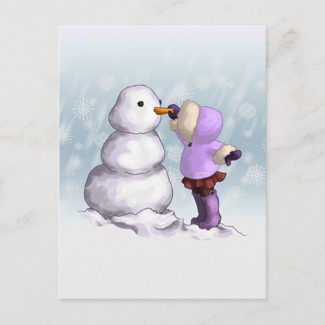Carte Postale Amis de neige (Devant)