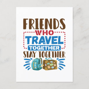 Carte Postale Amis De Voyage Qui Voyagent Ensemble
