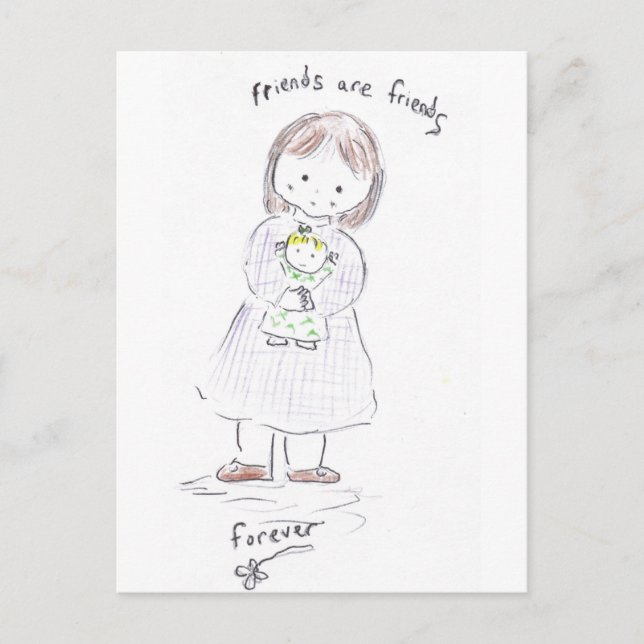 Carte Postale Amis étrangers (Devant)