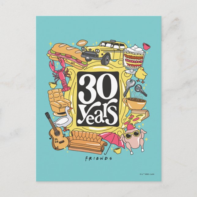 Carte Postale AMIS™ | Graphique de 30 ans (Devant)
