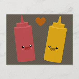 Carte Postale Amis Ketchup & Mustard