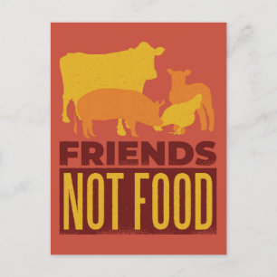 Carte postale Amis Pas Alimentation Animaux de fer