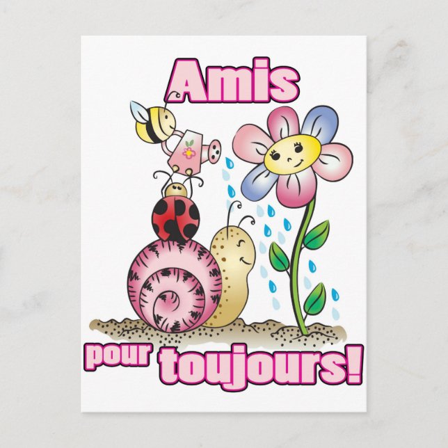 Carte Postale Amis pour toujours (Devant)