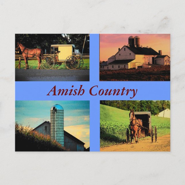 Carte postale Amish Montage (Devant)