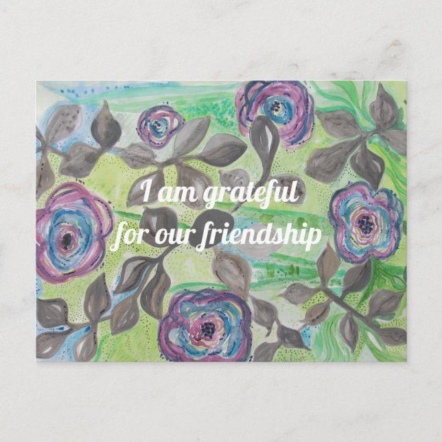 Carte Postale Amitié des citations d'inspiration (Devant)