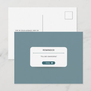 Carte Postale Amitié motivationnelle Notification sur les médias