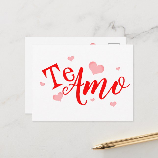 Carte postale - AMO de Te (Devant/Arrière en situation)