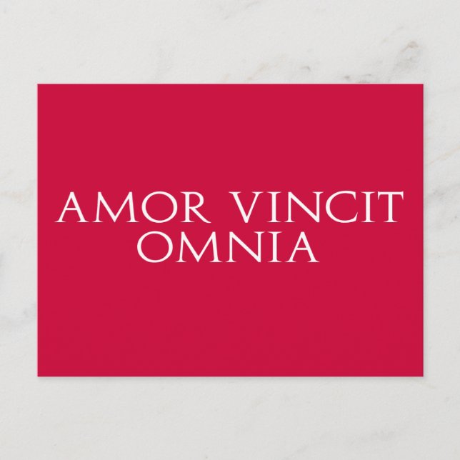 Carte postale Amor Vincit Omnia (Devant)